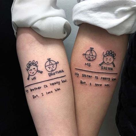 sister tattoos funny|23 Awesome Brother and Sister Tattoos to Show Your。